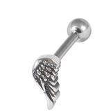 Steel Barbell with Cast Steel Attachment 1.2mm 1.2mm, 6mm, Angel Wing