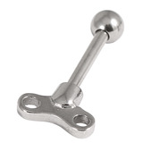 Steel Barbell with Cast Steel Attachment 1.2mm 1.2mm, 6mm, Key