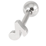Steel Barbell with Cast Steel Attachment 1.6mm 1.6mm, 14mm, Music Note
