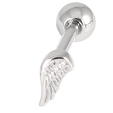 Steel Barbell with Cast Steel Attachment 1.6mm 1.6mm, 12mm, Angel Wing