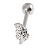 Steel Barbell with Cast Steel Attachment 1.6mm 1.6mm, 14mm, Feather