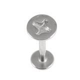 Steel Labret with Cast Steel Attachment 1.2mm - SKU 22779