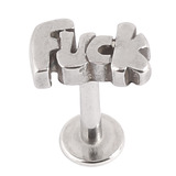 Steel Labret with Cast Steel Attachment 1.6mm 1.6mm, 10mm, Fuck