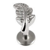 Steel Labret with Cast Steel Attachment 1.6mm 1.6mm, 7mm, Feather