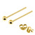 Gold Plated Silver Ear Studs with Ball GP-ST4 GP-ST5 GP-ST6 GP-ST7 GP-ST21 GP-ST23 - SKU 22859