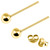 Gold Plated Silver Ear Studs with Ball GP-ST4 GP-ST5 GP-ST6 GP-ST7 GP-ST21 GP-ST23 - SKU 22860