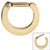 Zircon Steel Septum Clicker Ring Smooth (Gold colour PVD) - SKU 22979