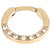 Zircon Steel Septum Clicker Ring Jewelled 7 Gem (Gold colour PVD) - SKU 22980