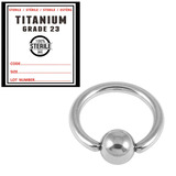 Sterile Titanium BCR with Titanium Ball - SKU 22988