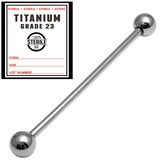 Sterile Titanium Industrial Scaffold Barbell 1.6mm 32-38mm - SKU 23001