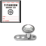 Sterile Titanium Dermal Anchor with Jewelled Disk Top - SKU 23009