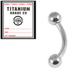 Sterile Titanium Curved Bar 1.6mm with 4-4 balls - SKU 23015