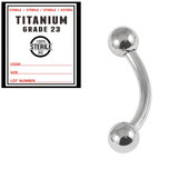 Sterile Titanium Curved Bar 1.6mm with 4-4 balls - SKU 23016
