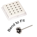 Silver Studs - Silver Flower Nose Studs - SKU 23067