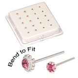 Silver Studs - Tiny Jewelled Nose Studs - SKU 23072