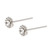 Silver Studs - Tiny Jewelled Nose Studs 2 Crystal Clear Sunburst Jewel Nose Studs (1 pair) (2mm top) - alternative image