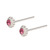 Silver Studs - Tiny Jewelled Nose Studs 2 Pink Sunburst Jewel Nose Studs (1 pair) (2mm top) - alternative image