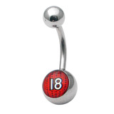 Steel Logo Belly Bars - Words 18 Certificate