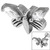 Steel Threaded Attachment - 1.2mm Steel Cast Claw Set Jewelled Butterfly - SKU 23095