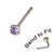 Crystal Nose Stud (Bend to fit) (ST11 ST12 ST13) 2.0mm Gem, Tanzanite, Single Bend-to-Fit Stud (ST12) - alternative image