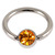 Steel Jewelled BCR 1.0mm Amber / 6 - alternative image