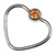 Steel Jewelled Continuous Heart Twist Rings - SKU 23397