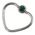 Steel Jewelled Continuous Heart Twist Rings - SKU 23402