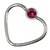 Steel Jewelled Continuous Heart Twist Rings - SKU 23403