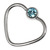 Steel Jewelled Continuous Heart Twist Rings - SKU 23405