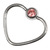 Steel Jewelled Continuous Heart Twist Rings - SKU 23407