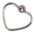 Steel Jewelled Continuous Heart Twist Rings - SKU 23408