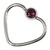 Steel Jewelled Continuous Heart Twist Rings - SKU 23411