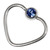 Steel Jewelled Continuous Heart Twist Rings - SKU 23413