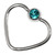 Steel Jewelled Continuous Heart Twist Rings - SKU 23414