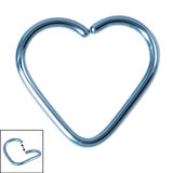 Titanium Coated Steel Continuous Heart Twist Rings - SKU 23503