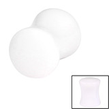 Acrylic Tapered Plug 8 / White