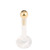 Bioflex Push-fit Labret with Zircon Steel Ball (Gold colour PVD) - SKU 23653