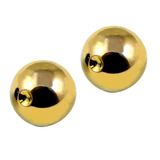 Titanium Clip in Ball (for BCR) 5mm, Gold, 2 balls (a pair)