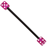 Bioflex Industrial Scaffold Barbells - Acrylic Dice 1.6mm, 36mm, 5mm, Black shaft with Purple Acrylic Dice