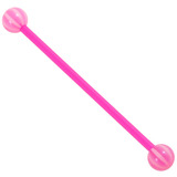 Bioflex Industrial Scaffold Barbells - Beach Balls 1.6mm, 34mm, 5mm, Pink shaft with Pink Beach Balls