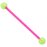 Bioflex Industrial Scaffold Barbells - Beach Balls 1.6mm, 34mm, 5mm, Pink shaft with Green Beach Balls
