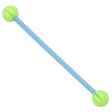Bioflex Industrial Scaffold Barbells - Beach Balls 1.6mm, 34mm, 5mm, Blue shaft with Green Beach Balls