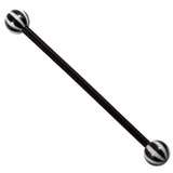 Bioflex Industrial Scaffold Barbells - Beach Balls 1.6mm, 34mm, 5mm, Black shaft with Black Beach Balls