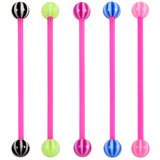 Bioflex Industrial Scaffold Barbells - Beach Balls 1.6mm, 36mm, 5mm, Pack of 5 Pink shafts with Beach Balls
