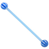 Bioflex Industrial Scaffold Barbells - Beach Balls 1.6mm, 36mm, 5mm, Blue shaft with Blue Beach Balls