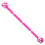 Bioflex Industrial Scaffold Barbells - Multi-Heart 1.6mm, 34mm, 5mm, Pink shaft with Purple Multi Heart Balls - alternative image