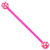 Bioflex Industrial Scaffold Barbells - Multi-Heart 1.6mm, 36mm, 5mm, Pink shaft with Pink Multi Heart Balls - alternative image