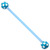 Bioflex Industrial Scaffold Barbells - Multi-Star 1.6mm, 34mm, 5mm, Blue shaft with Blue Multi Star Balls - alternative image