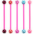 Bioflex Industrial Scaffold Barbells - Multi-Star 1.6mm, 36mm, 5mm, Pack of 5 Pink Shafts with Multi Star Balls - alternative image