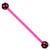 Bioflex Industrial Scaffold Barbells - Multi-Star 1.6mm, 36mm, 5mm, Pink shaft with Black Multi Star Balls - alternative image